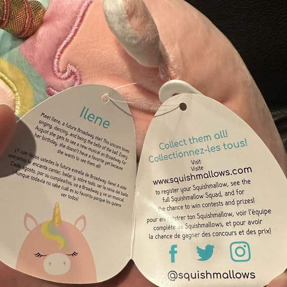 NEW Squishmallow Ilene Unicorn 8” Inch - Picture 3 of 3